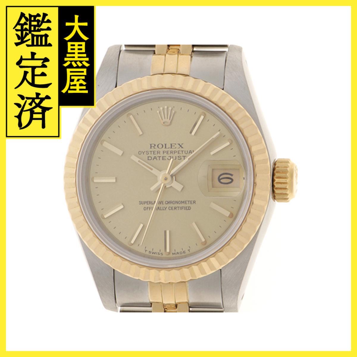 ROLEX ロレックス デイトジャスト 69173 18YG/SS シャンパン 女性用/Ladies watches拍卖