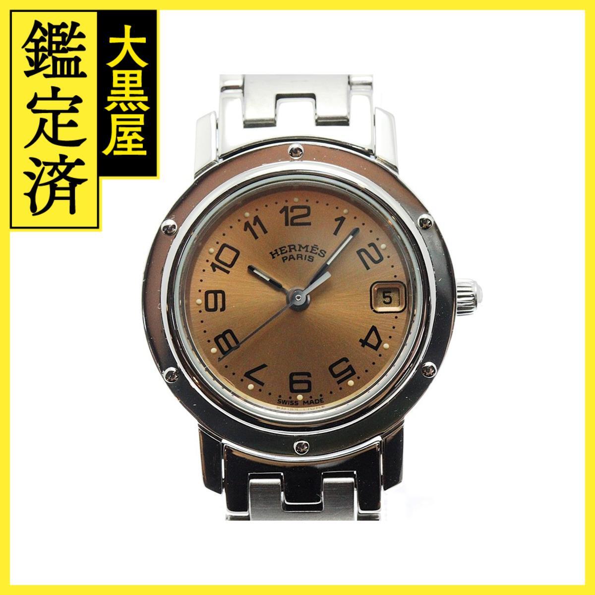 Hermes エルメス クリッパー CL4.210 SS ピンク 女性用/Ladies watches拍卖