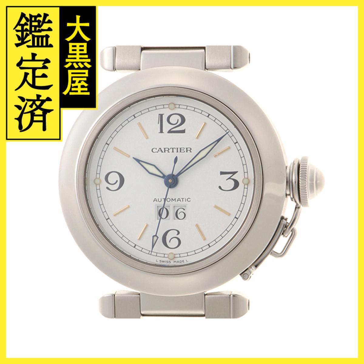 Cartier カルティエ パシャC ビッグデイト W31044M7 SS 自動 ホワイト 男性用/Men's watches拍卖