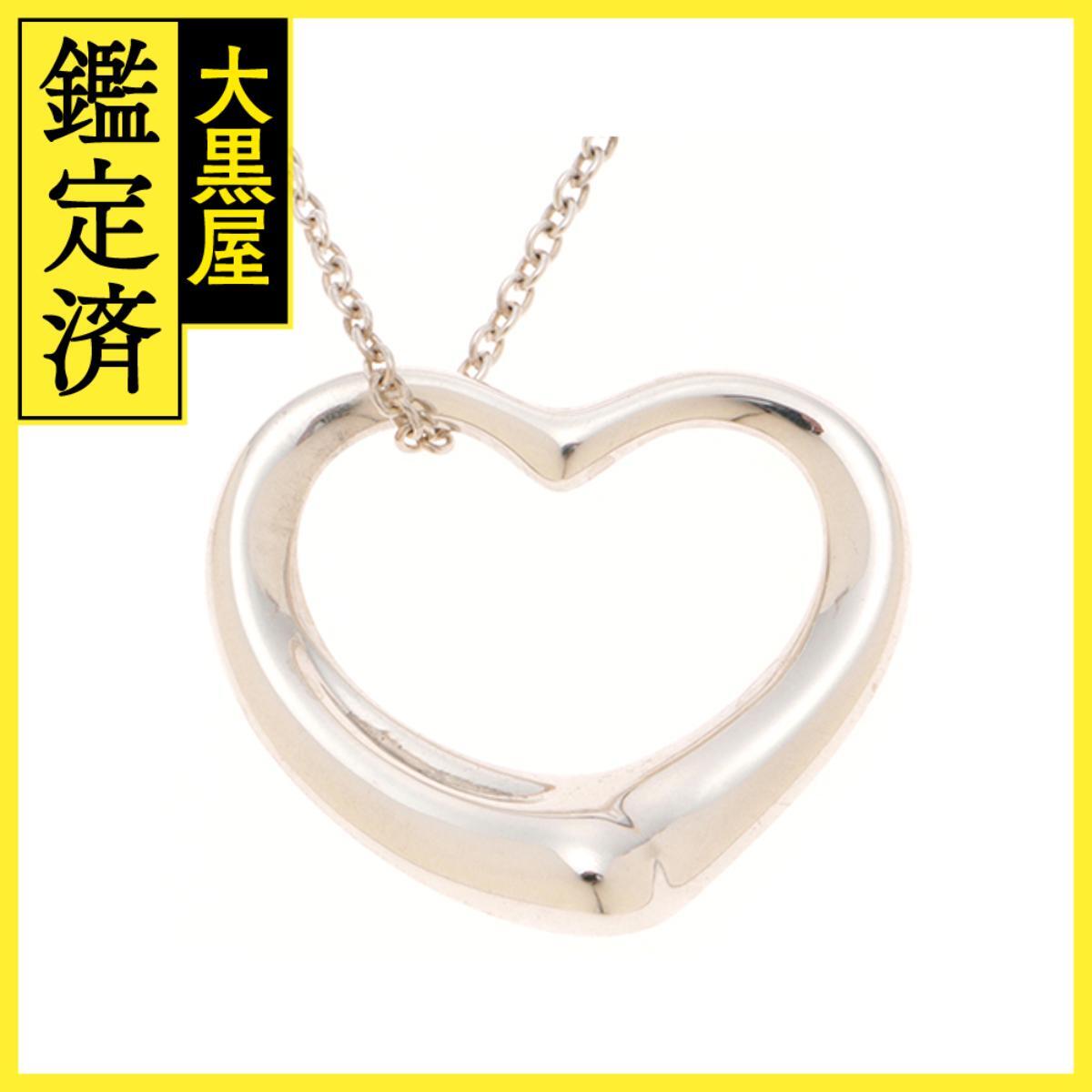 TIFFANY&CO ティファニー ネックレス オープン ハート ペンダント ミディアム 925 シルバー 8.9g拍卖