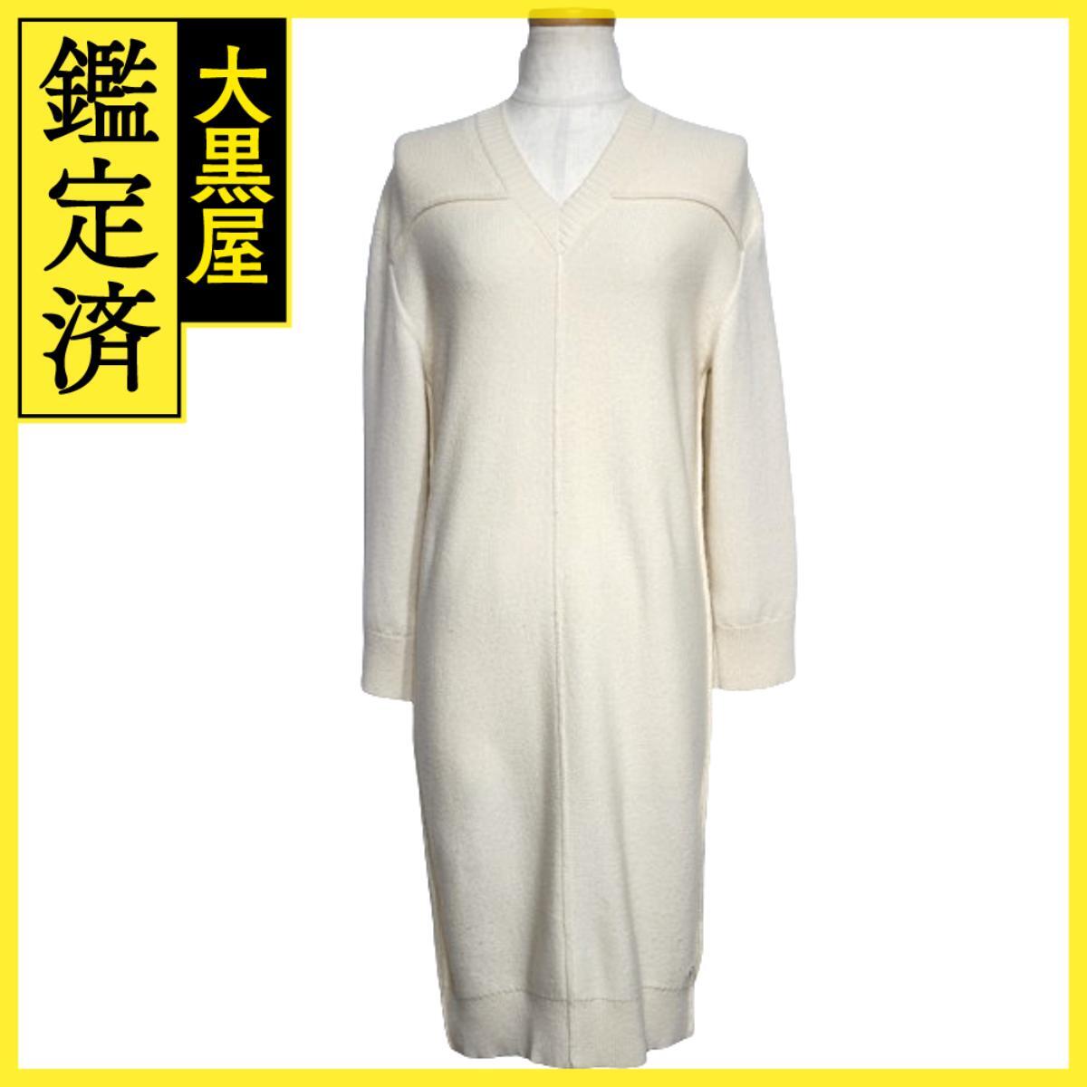 HERMES エルメス ニットワンピース レディース34 アイボリー カシミヤ 2148103619182拍卖