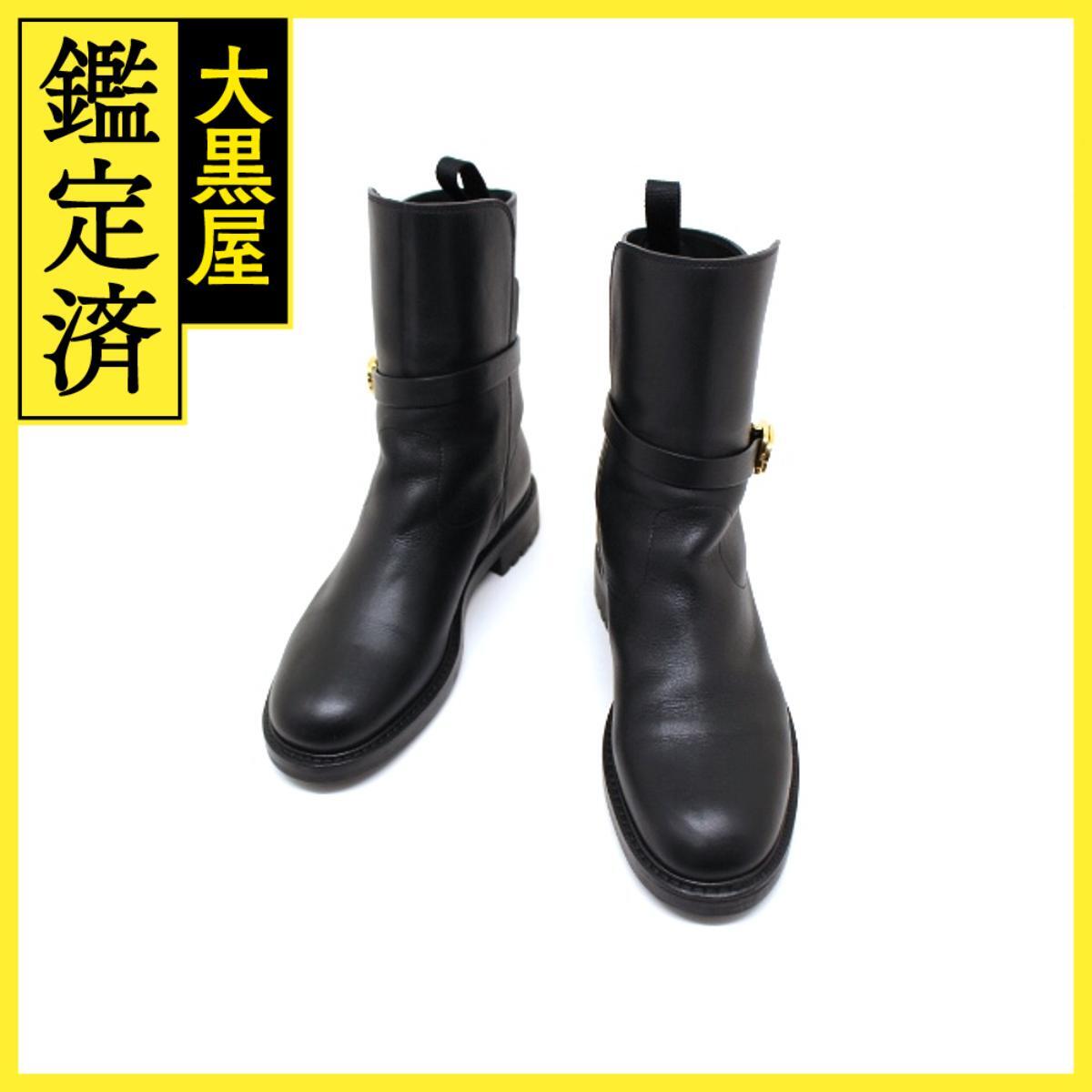 Dior ディオール Dior Empreinte ショートブーツ レディース35ハーフ ブラック カーフ 2143700177400拍卖