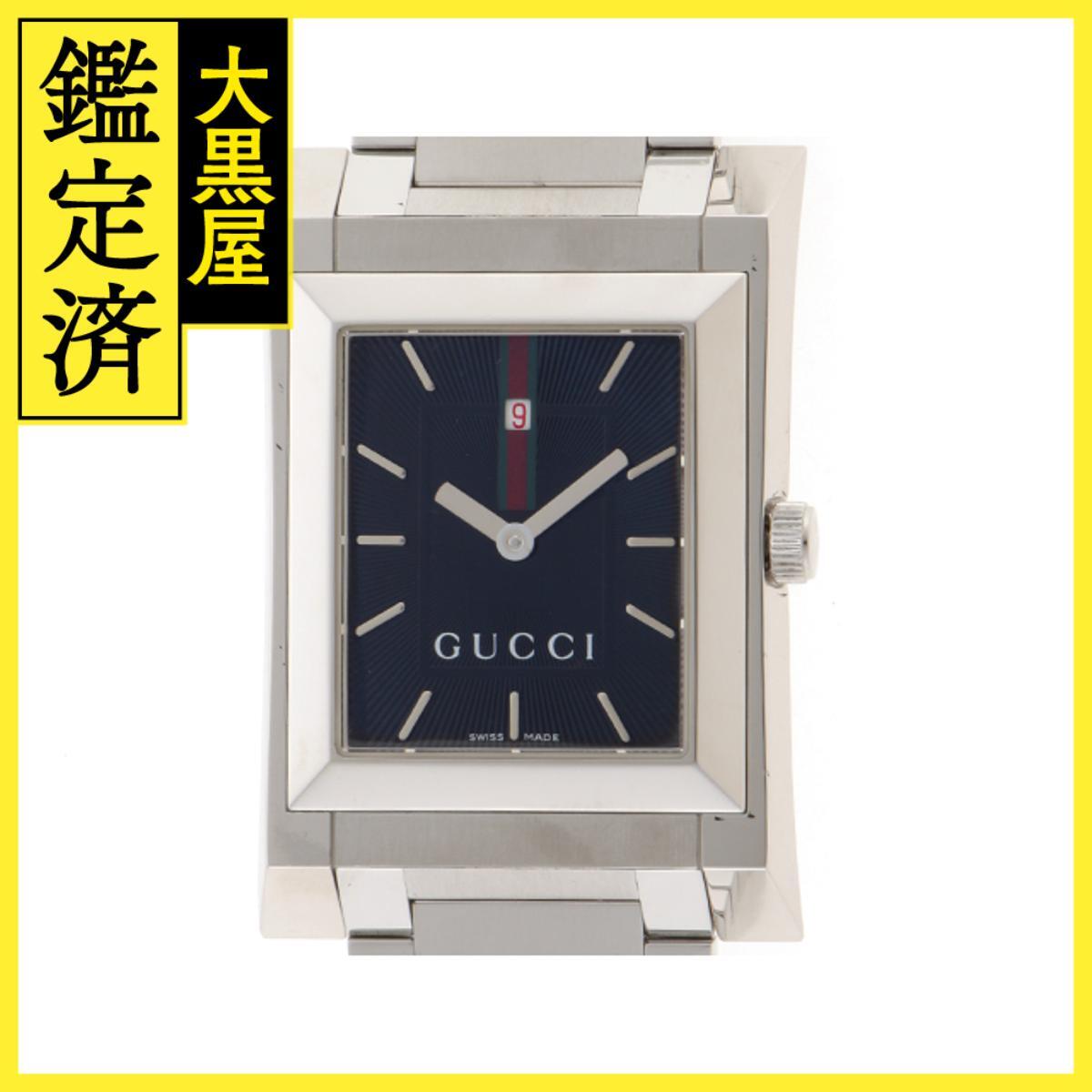 Gucci グッチ - 111M SS クォーツ ブラック 女性用/Ladies watches拍卖