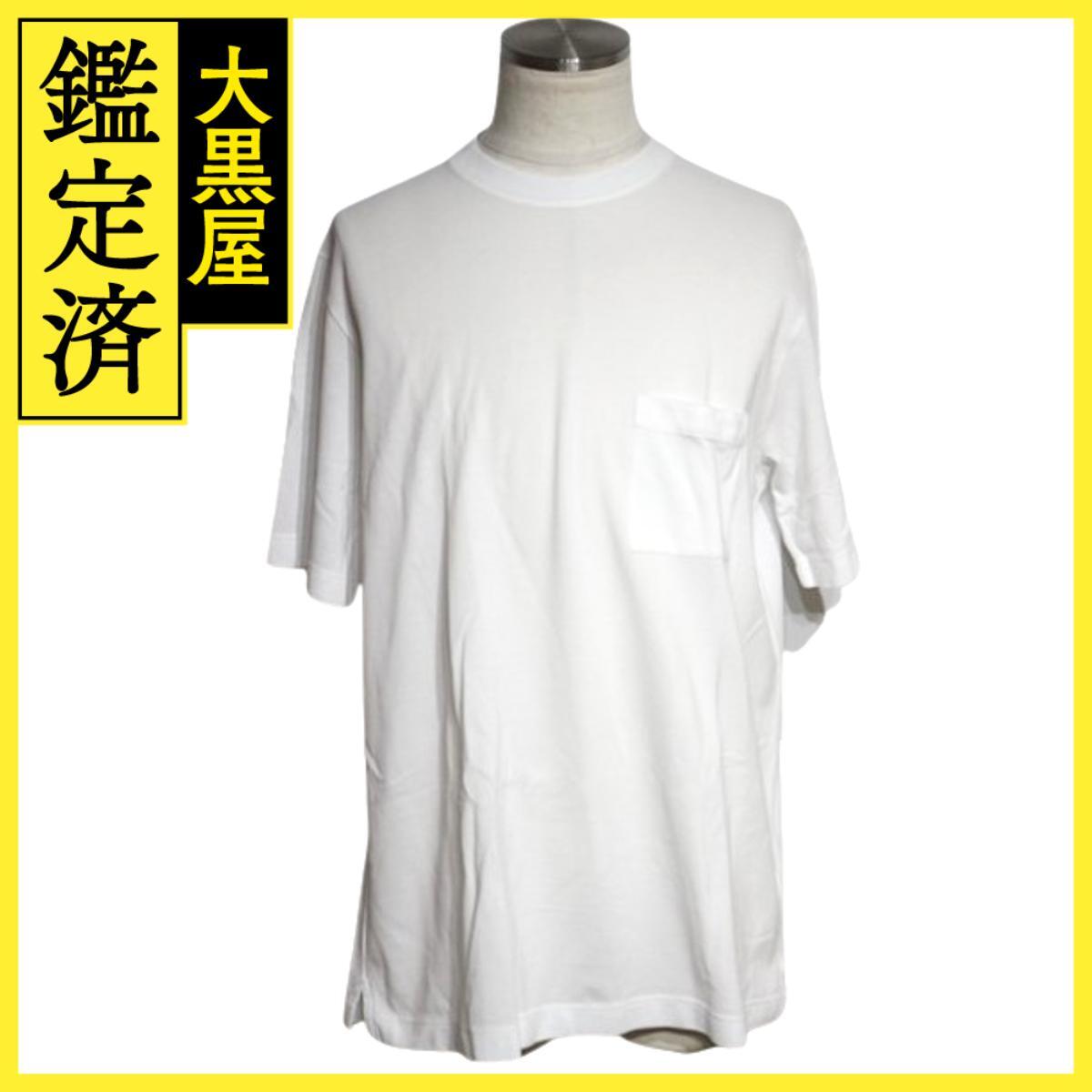 HERMES エルメス H刺繍Tシャツ メンズXL ホワイト コットン H072025HA903XL 2143200594820拍卖