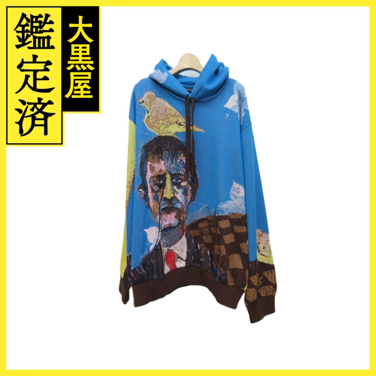 LOUIS VUITTON ルイヴィトン パーカー 子供時代から続く、永遠の記憶 メンズXL ブルー/ブラウン コットン RM232 AUR拍卖