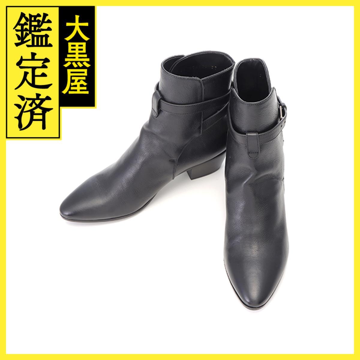 SAINT LAURENT サンローラン ショートブーツ レディース37 ブラック レザー 579169拍卖
