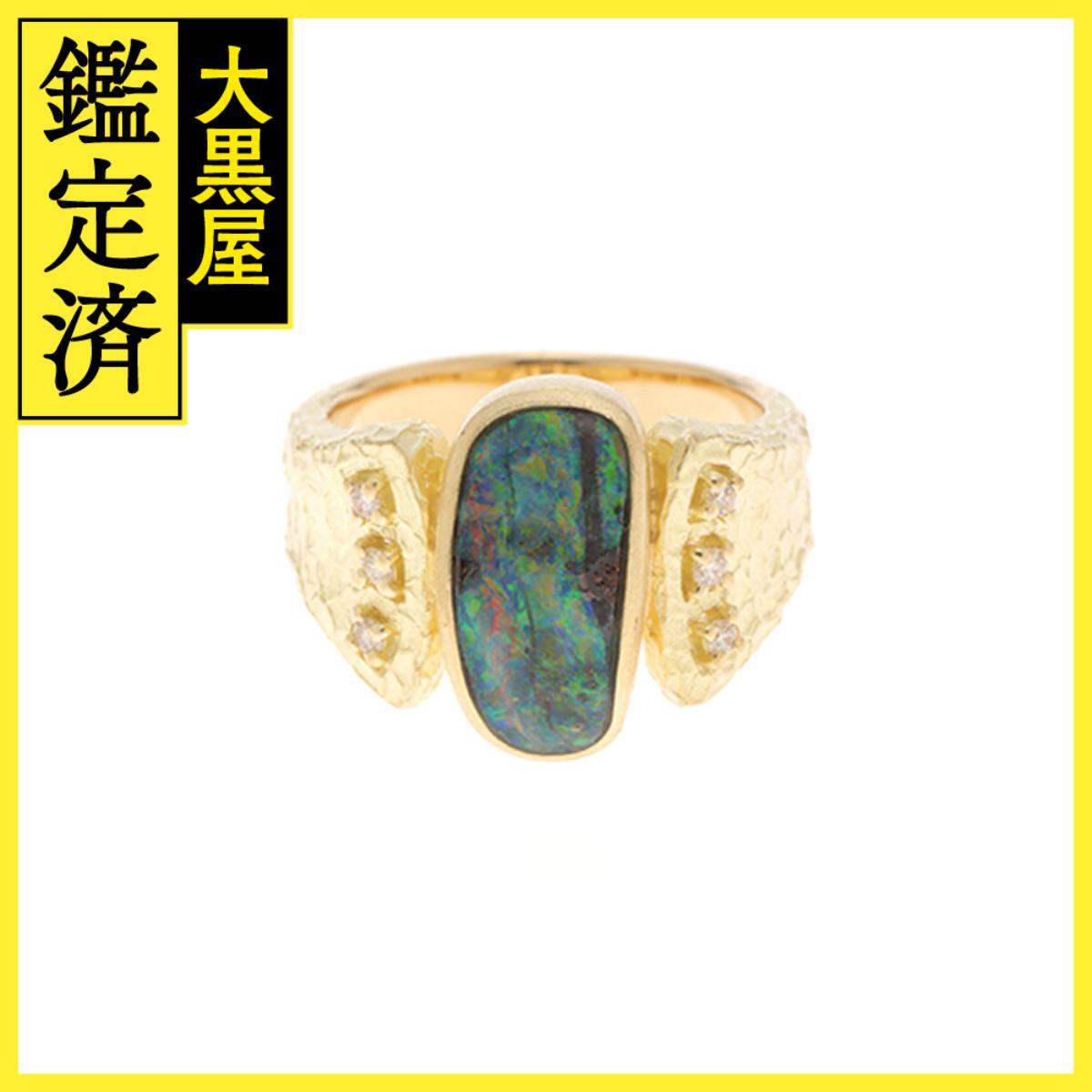 TASAKI タサキ 貴金属・ジュエリー 指輪・リング K18 ブラックオパール ダイヤモンド(0.08ct)拍卖