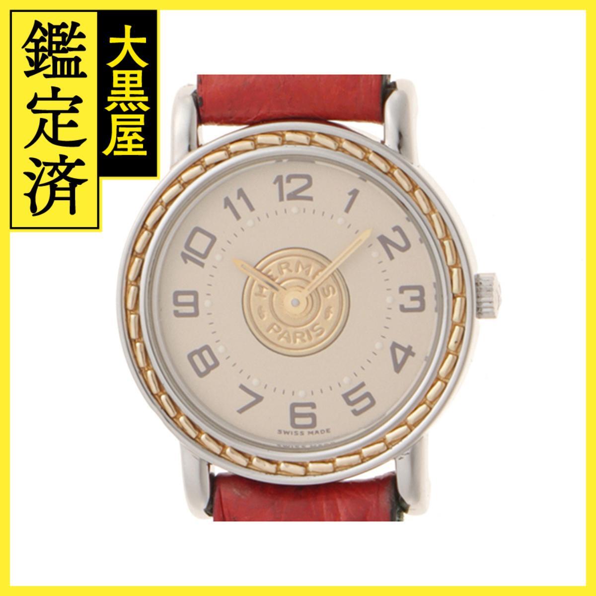 Hermes エルメス - ー GP/SS/カワ クォーツ アイボリー 女性用/Ladies watches拍卖