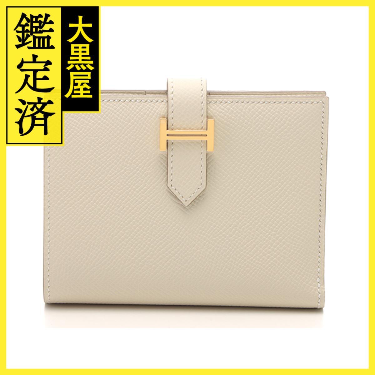 HERMES エルメス ベアンコンパクト エプソン クレ ゴールド金具 ヴォーエプソン 2120000314063拍卖