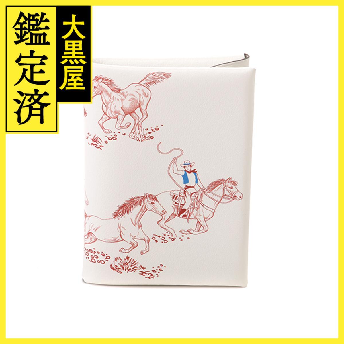 HERMES エルメス カルヴィ デュオ Les Mustangs ブラン/シルバー金具 ヴォースイフト/シェーブル W刻印(2024年頃製造)拍卖