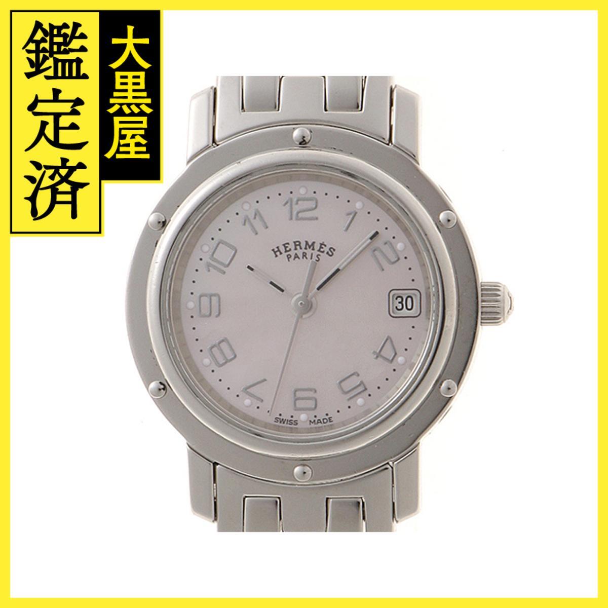 Hermes エルメス クリッパー CL4.210 SS クォーツ シェルアラビア 女性用/Ladies watches拍卖