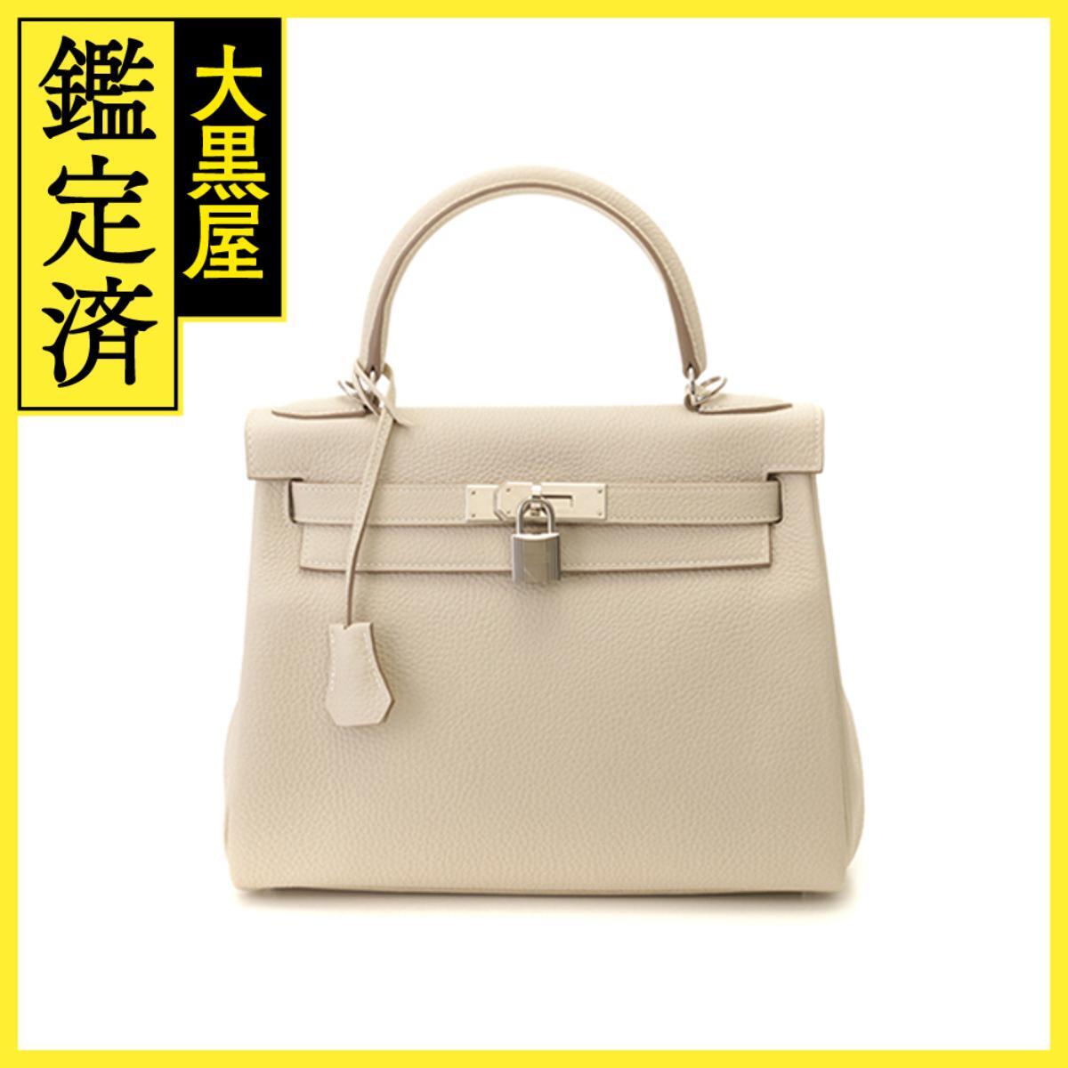 HERMES エルメス ハンドバッグ ケリー28 クレ/シルバー金具 トゴ 内縫い Y刻印(2020年頃) 付属品あり拍卖