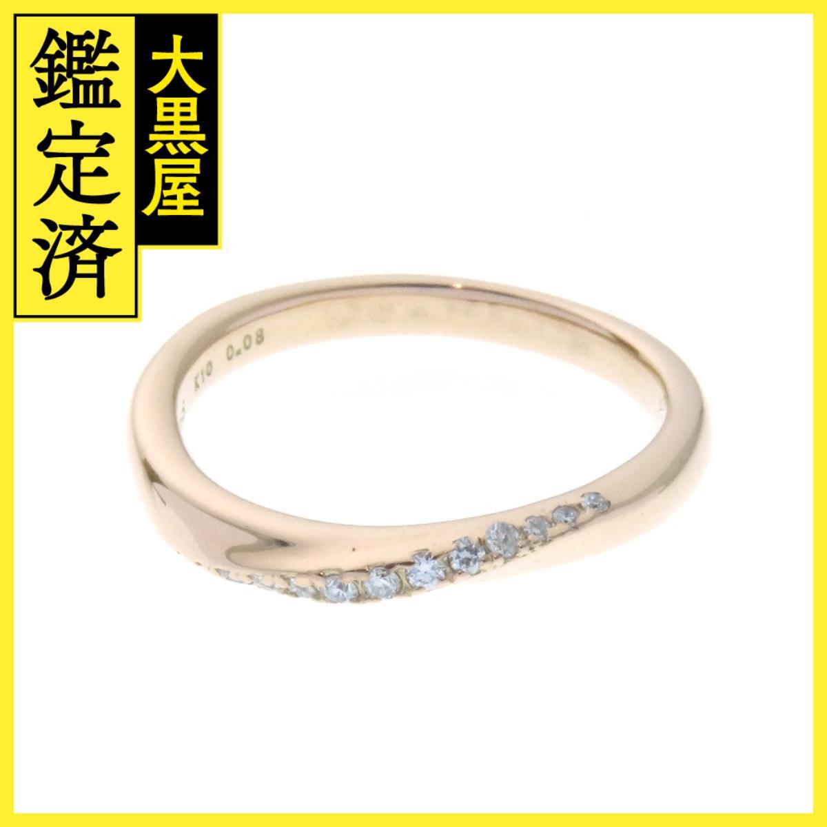 THE KISS ザ・キス リング K10ピンクゴールド ダイヤモンド約0.08ct 約2.6g 約12号 2121000020213拍卖