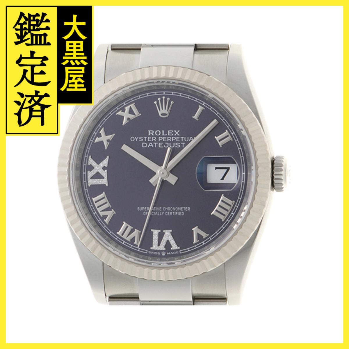 ROLEX ロレックス デイトジャスト36 126234 K18WG/SS 自動 バイオレット 男性用/Men's watches拍卖