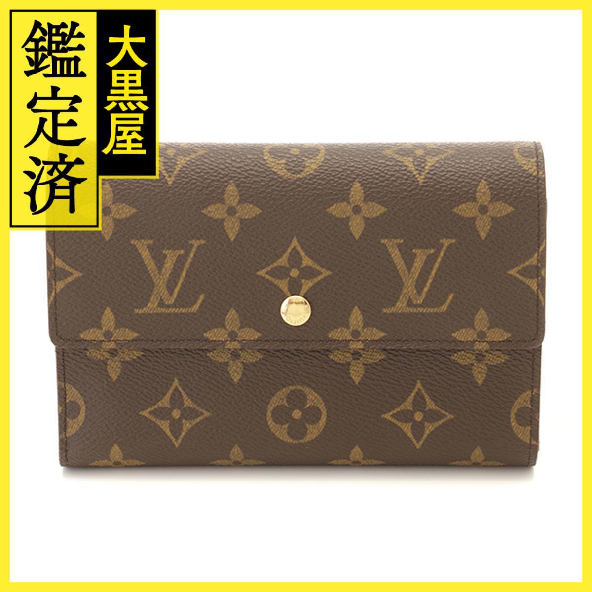LOUIS VUITTON ルイ・ヴィトン ポルトトレゾール・エテュイ・パピエ モノグラム M61202 三つ折り財布 2148103931383拍卖