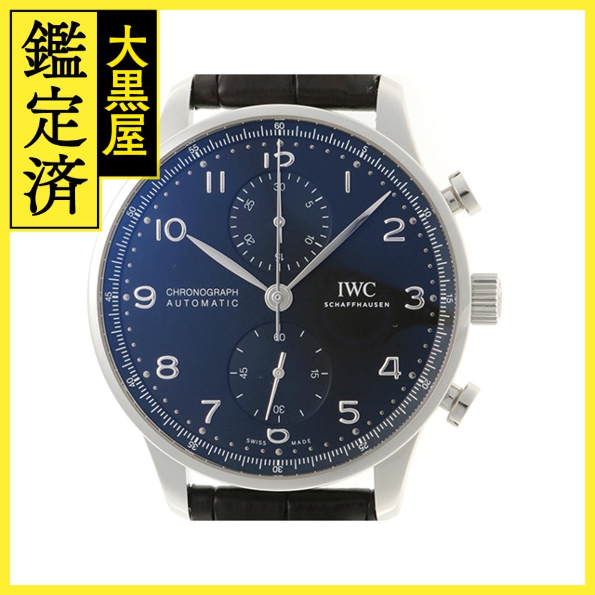 IWC インターナショナルウォッチカンパニー ポルトギーゼ IW371609 SS/革 自動 ブラック 男性用/Men's watches拍卖
