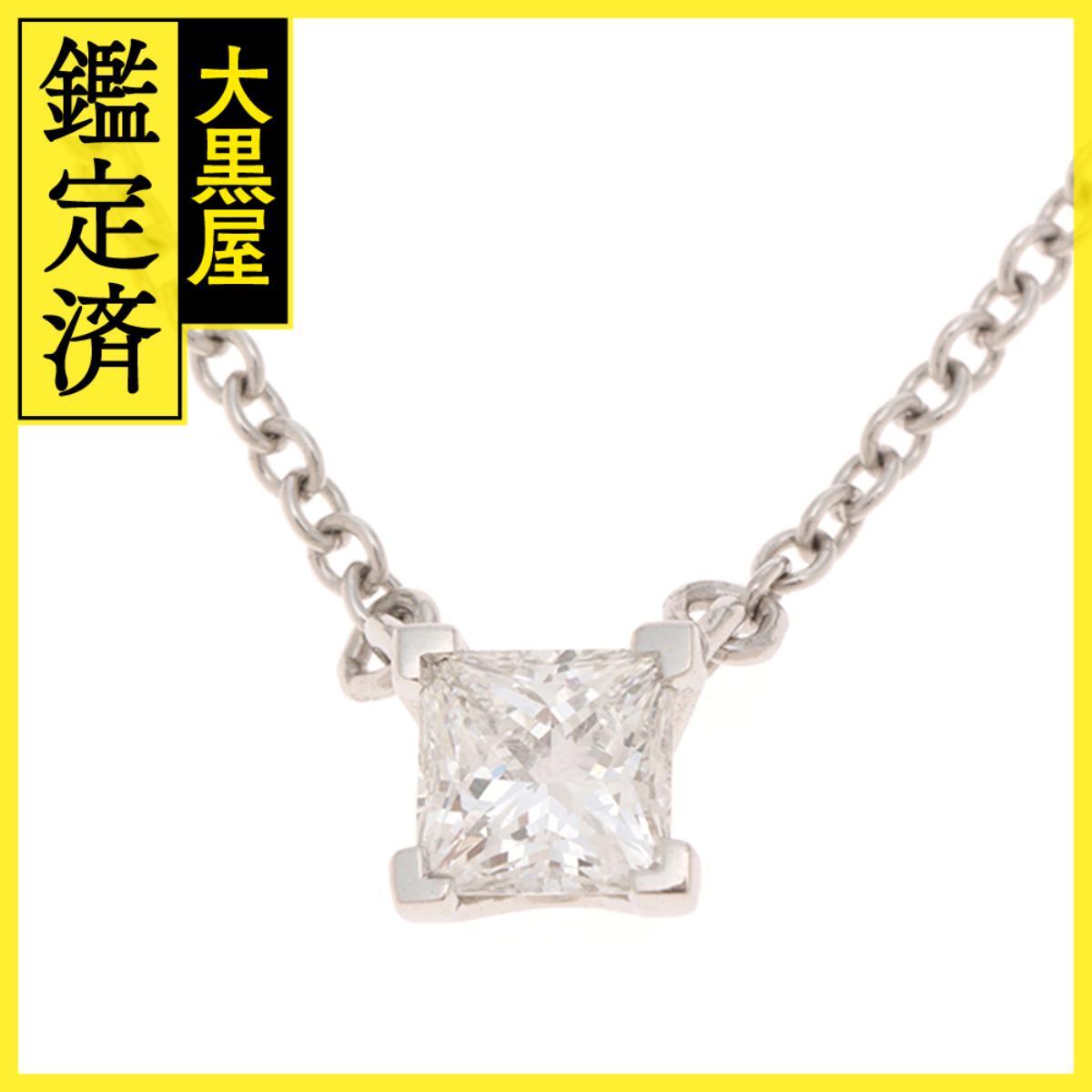 TIFFANY&CO ティファニー ネックレス ソリティア ダイヤモンド ペンダント PT950 プラチナ 2.5g拍卖