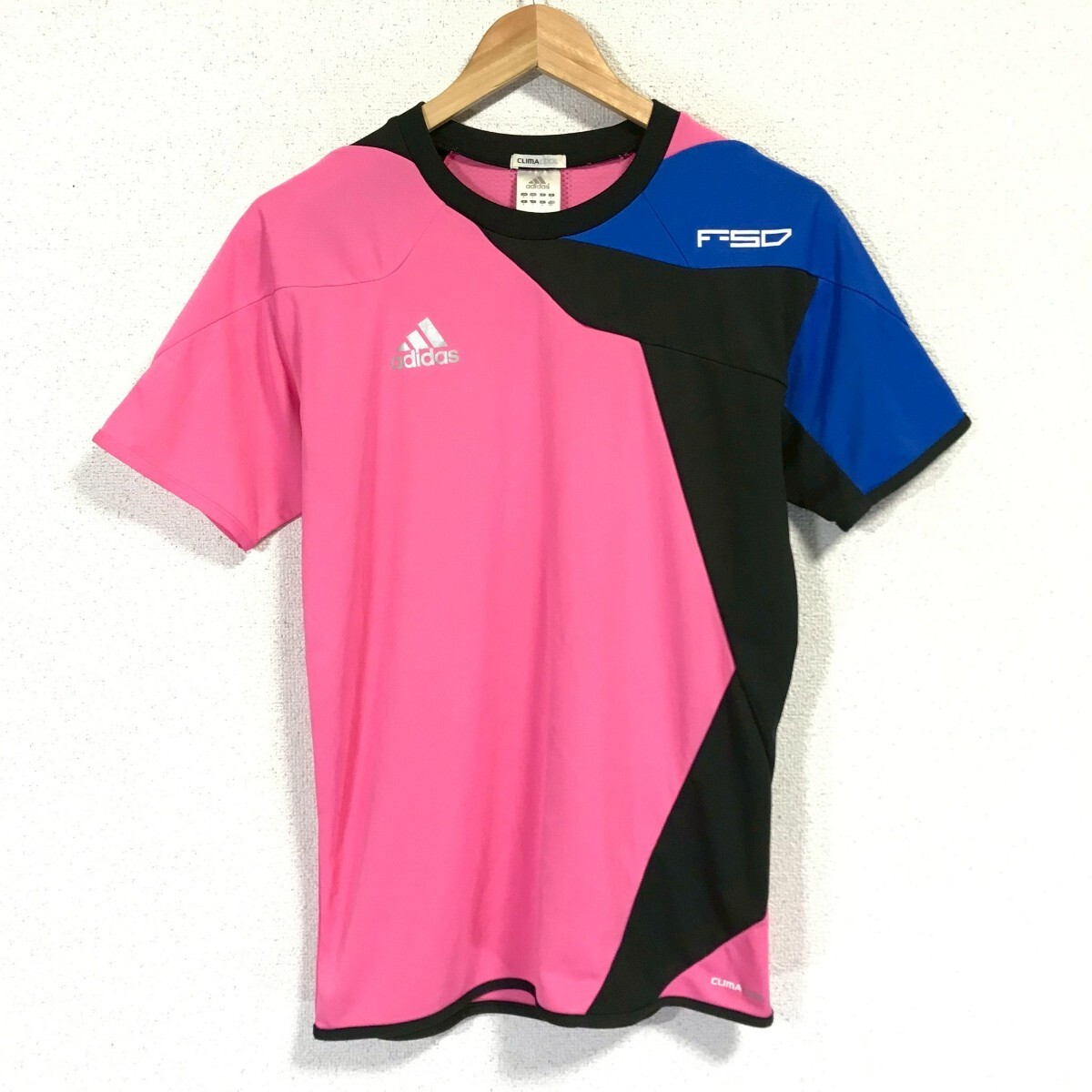 Ye1769dL adidas アディダス F50 クライマクール サイズM 半袖Tシャツ スポーツトレーニング サッカー フットサル ピンク メンズ 速乾拍卖