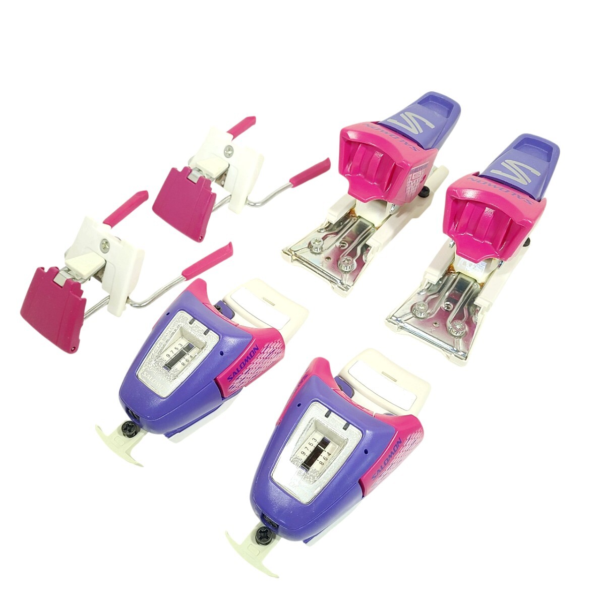 Ye1829LL SALOMON サロモン スキー ビンディング バインディング パープル×ピンク ウィンタースポーツ フランス製 未使用品拍卖