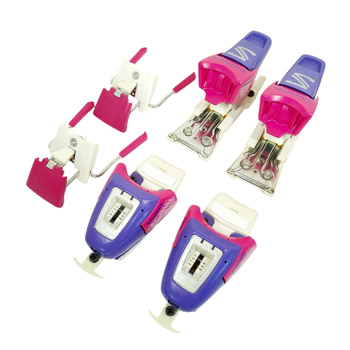 Ye1847LL SALOMON サロモン スキー ビンディング バインディング パープル×ピンク ウィンタースポーツ フランス製 未使用品拍卖