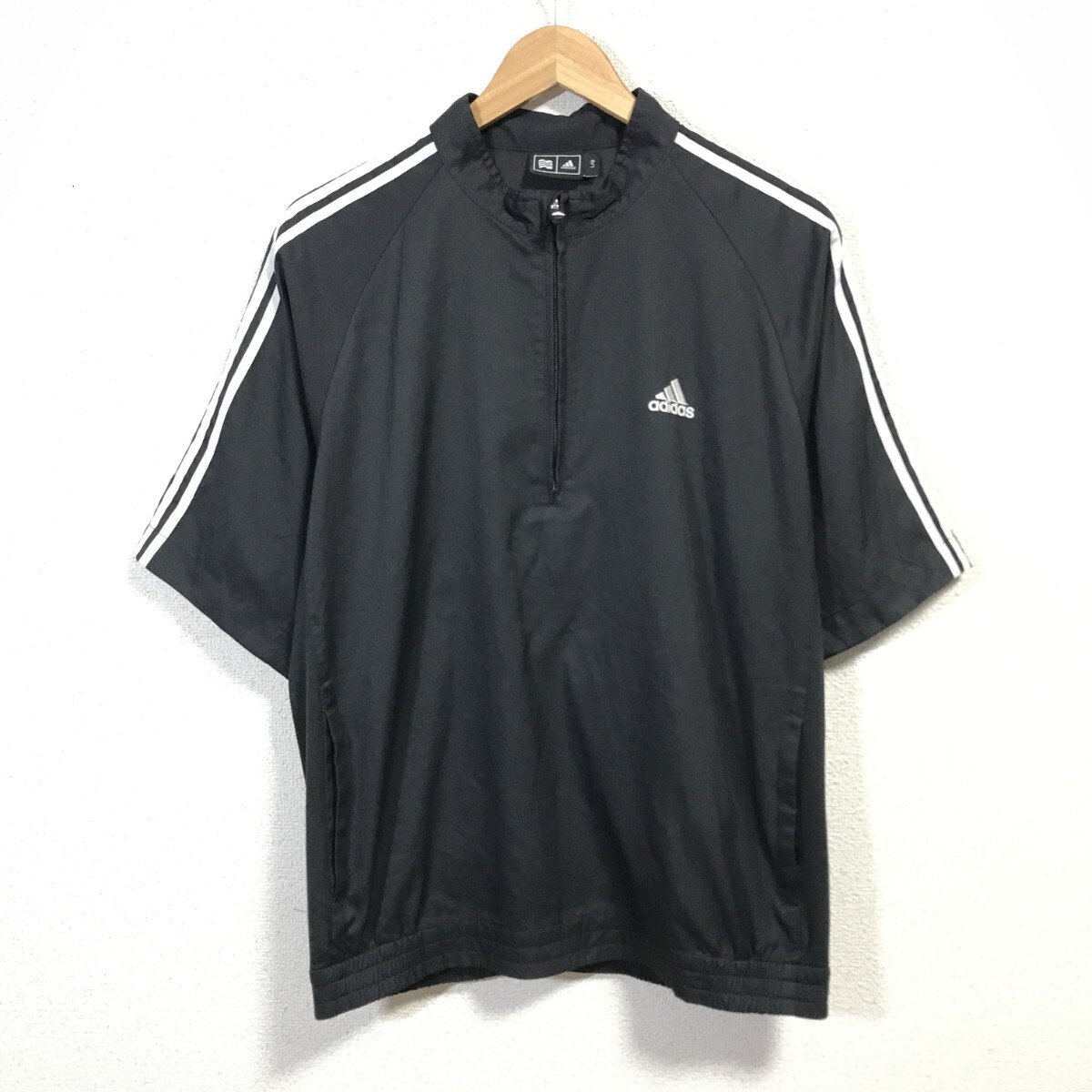 Ye1974dL adidas アディダス テーラーメイドゴルフ サイズL ハーフジップ ゴルフウェア プルオーバー ブラック 黒 メンズ トレーニング拍卖