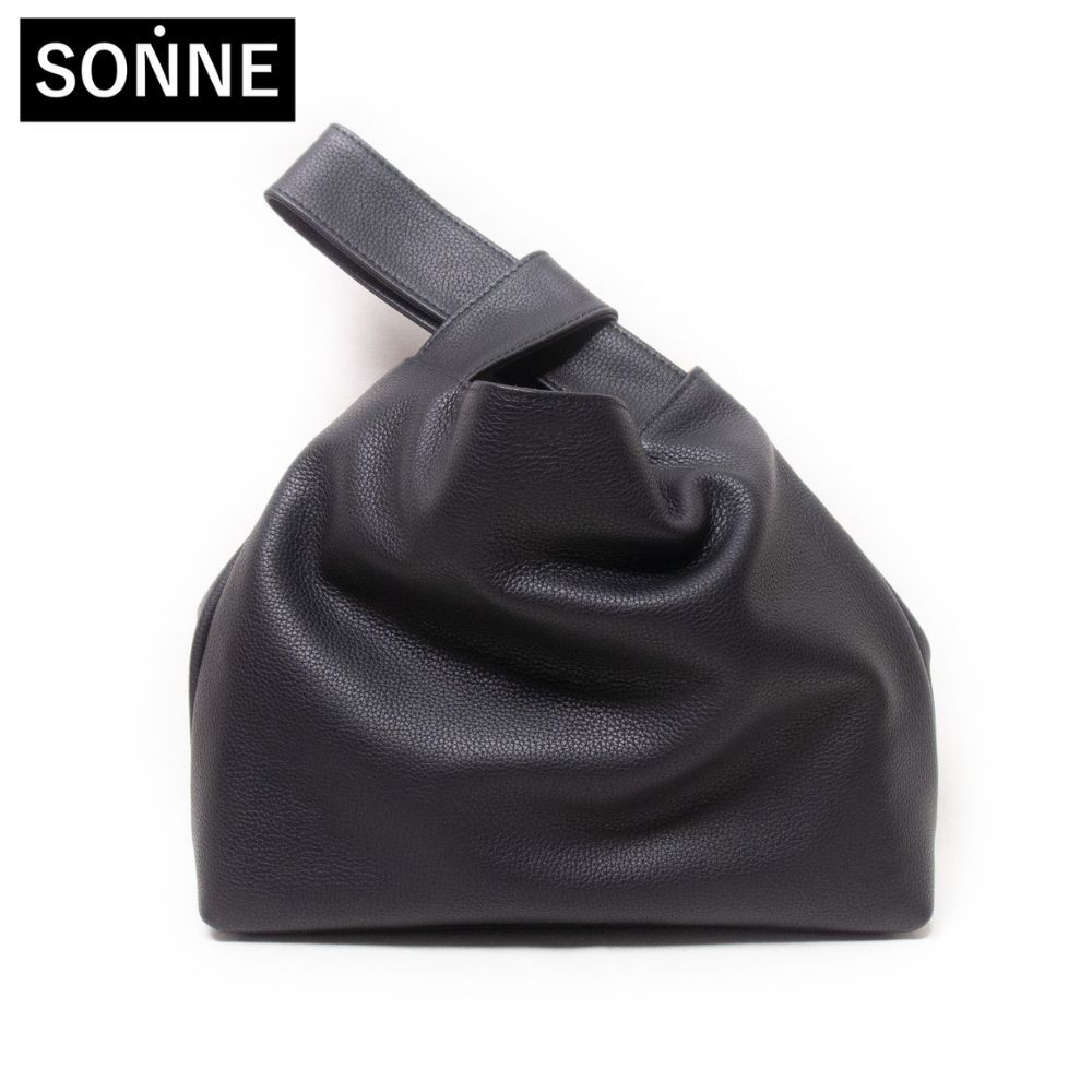 新品 SONNE バッグ レザーワンハンドルバッグ CLAUDIO ブラック拍卖