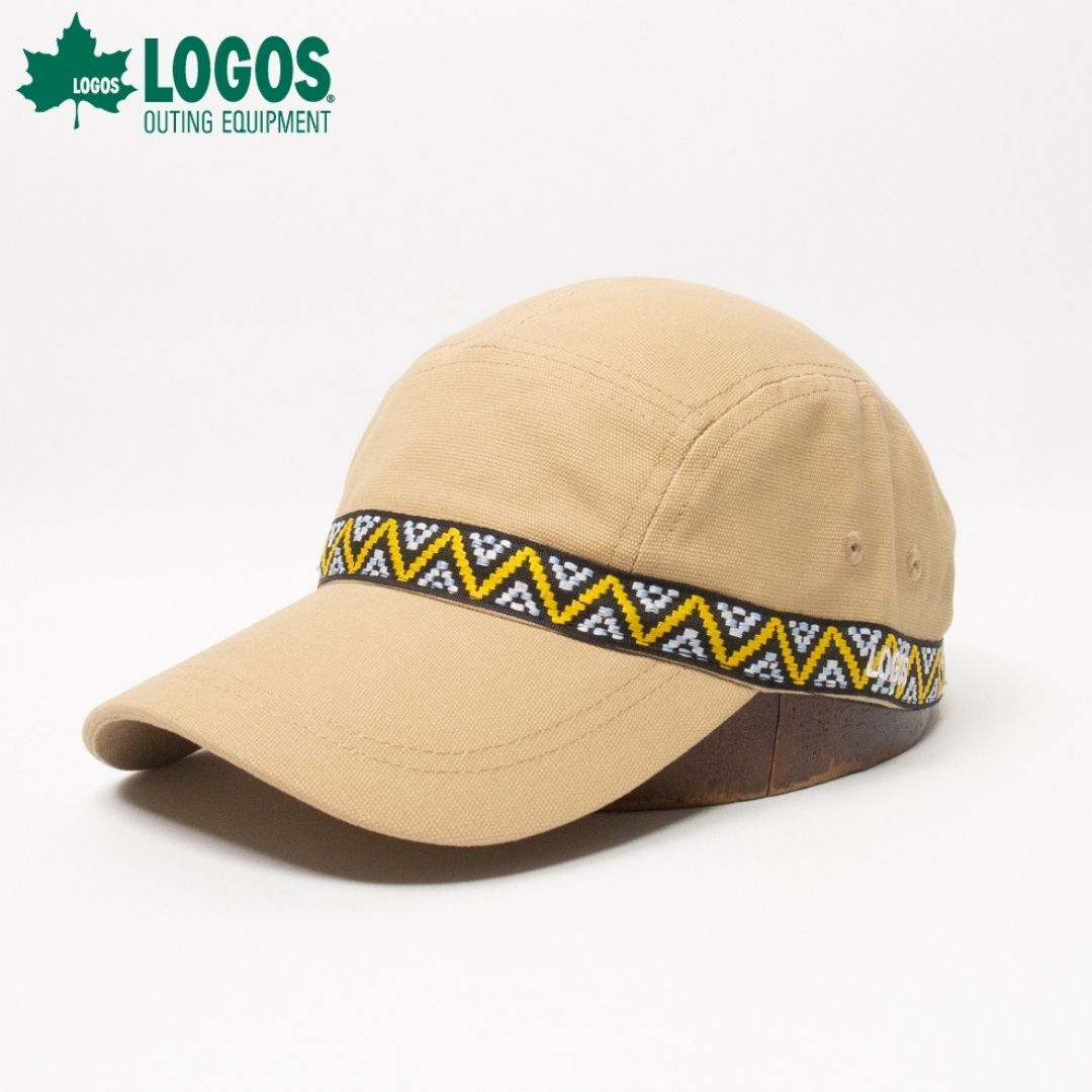 新品 LOGOS ロゴス コットン チロリアンテープ キャップ ベージュ拍卖