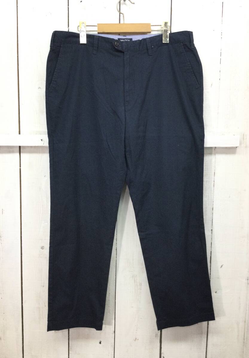 NAUTICA ノーティカ チノパン コットン×スパンデックスパンツ W38 L30 メンズXL 大きめ 良品綺麗拍卖