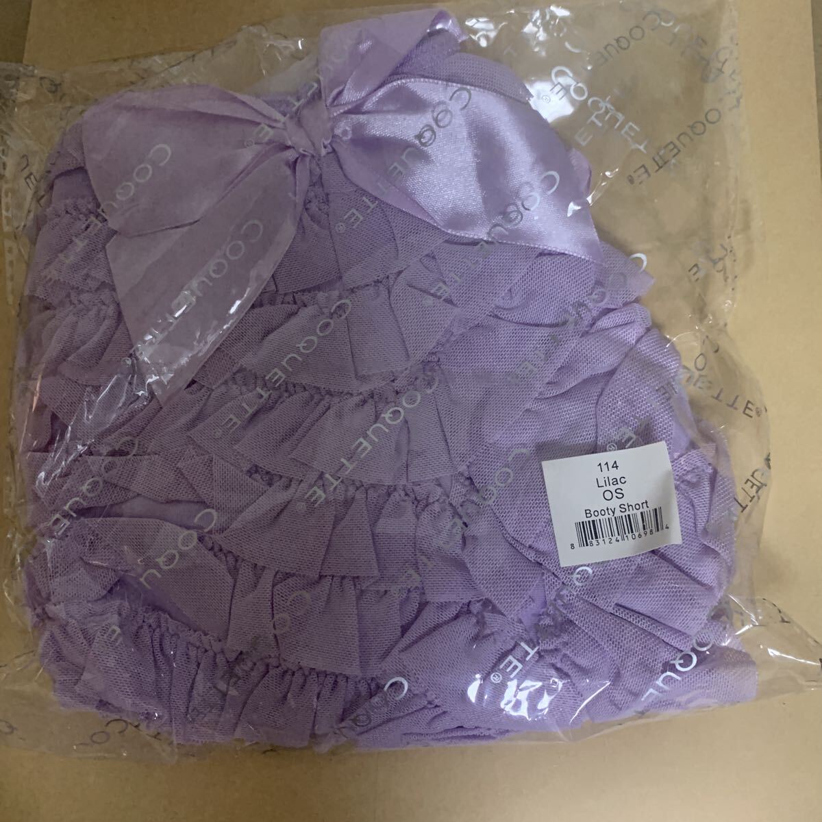 フリル&バックリボン付き キュートなフリフリショーツ ライラック拍卖