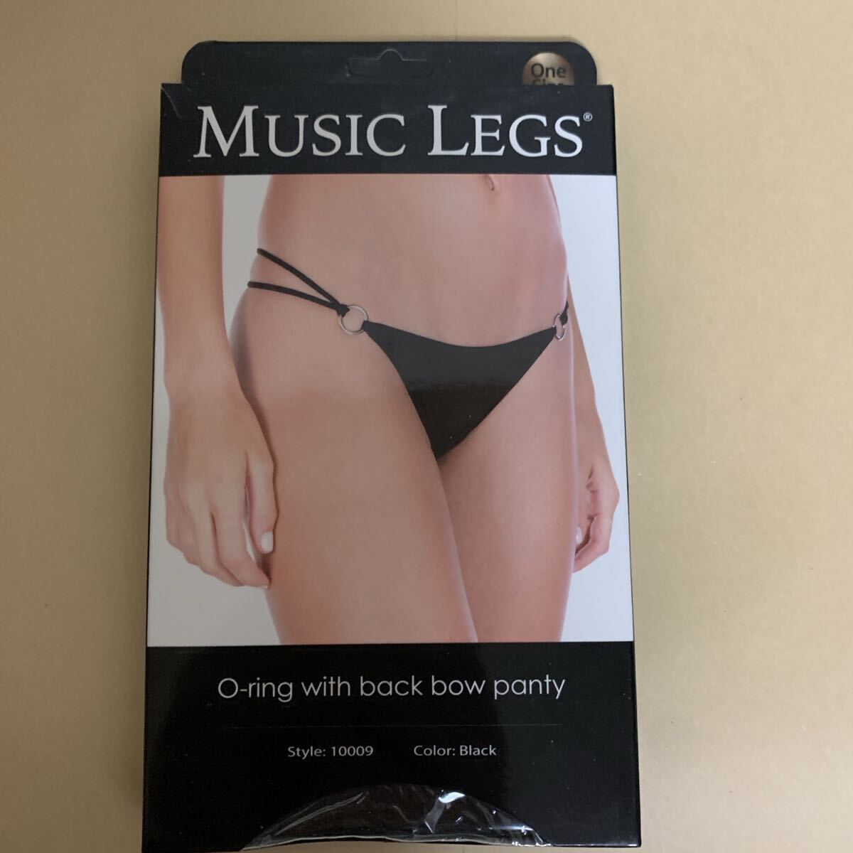 MUSICLEGS バックリボン付きOリングTバック ブラック拍卖