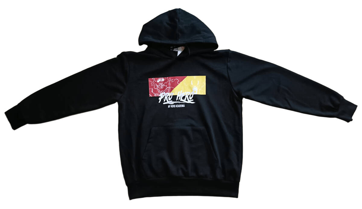 僕のヒーローアカデミア パーカー ステッカー付 ブラック 黒 M タグ付き未使用 MY HERO ACADEMIA拍卖