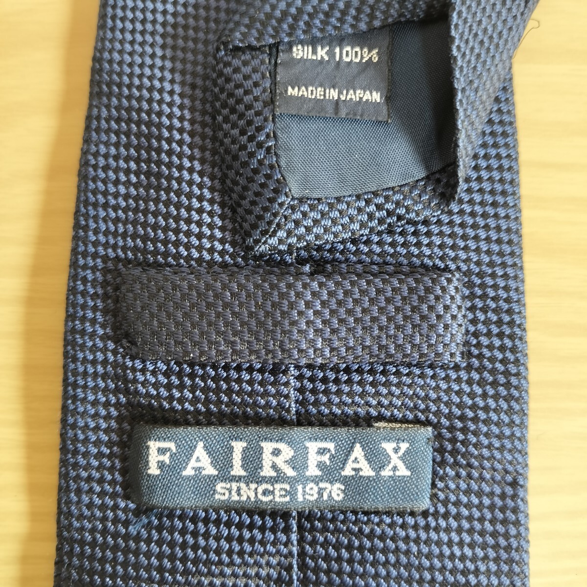 FAIRFAX(フェアファクス)シンプルダークネイビーネクタイ拍卖