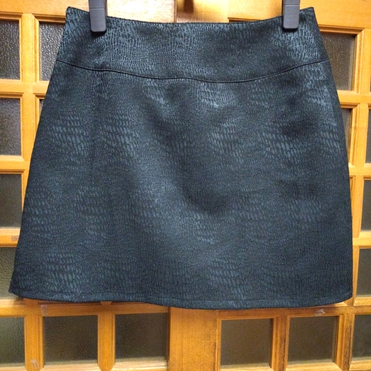 美USED品 DiABROH スカート ミニスカート ブラック 黒 S~Mサイズ 丈36cm 台形 軽量 古着 ヤフオクにも多数出品中拍卖