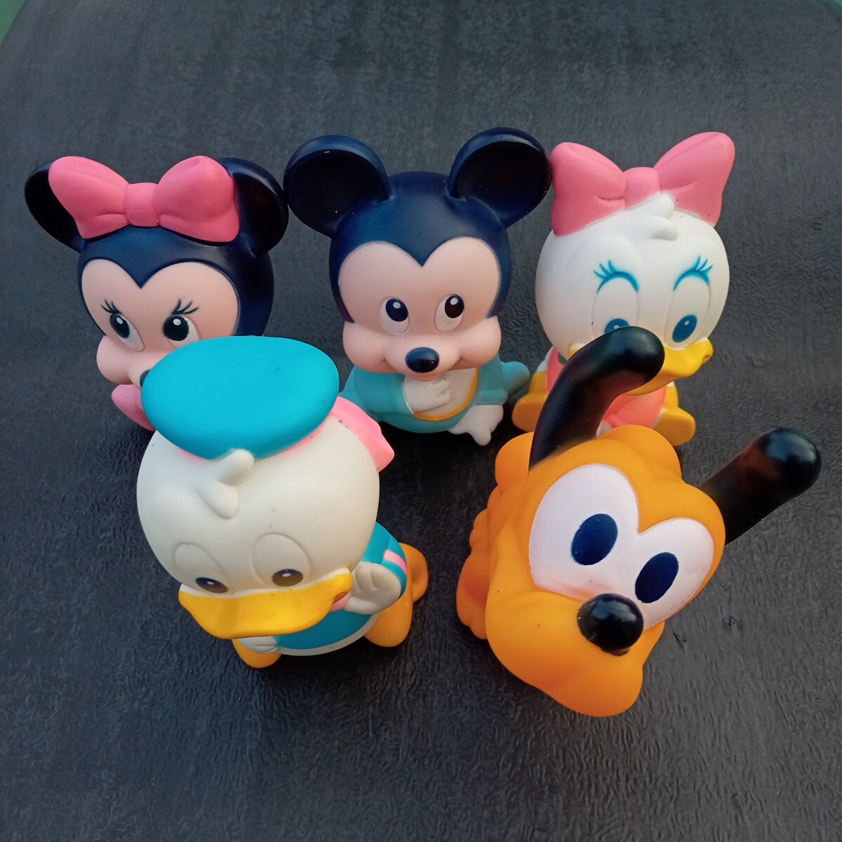 ディズニー フィギュア★ベビーミッキー・ドナルド等5体セット ソフトビニール 汚れ有・未使用拍卖