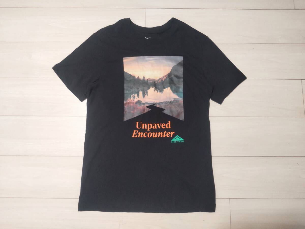 ★新品 ナイキ NIKE ランニングTシャツ ★ナイキトレイル NIKE TRAIL ★DRI-FIT使用 ★自然イラスト ★コットン/ポリエステル拍卖