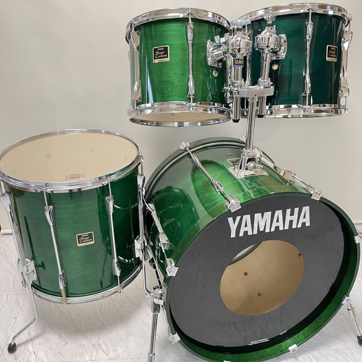 CI25t【楽器】ヤマハ ステージカスタム 高級 ドラムセット YAMAHA STAGE CUSTOM ケース付き拍卖