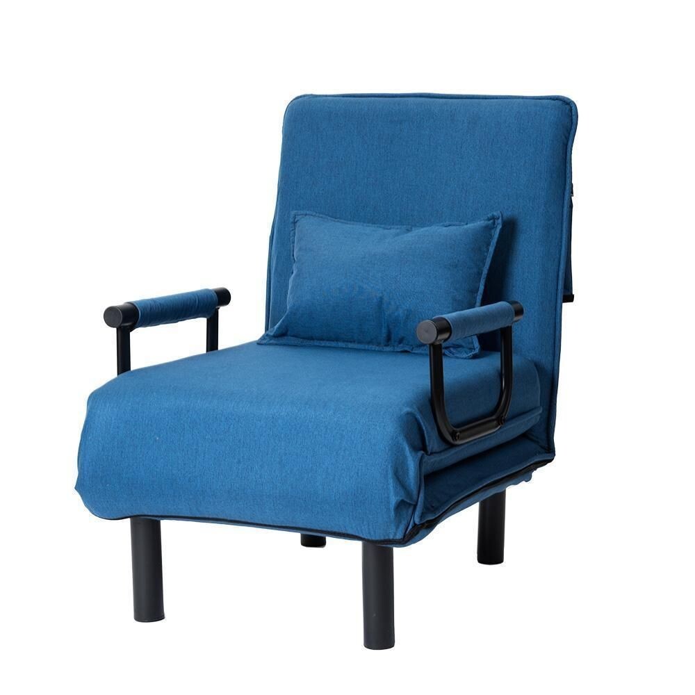 【ネービーブルー】 折りたたみソファー ソファベッド 1人掛け 省スペース 硬め 616681拍卖