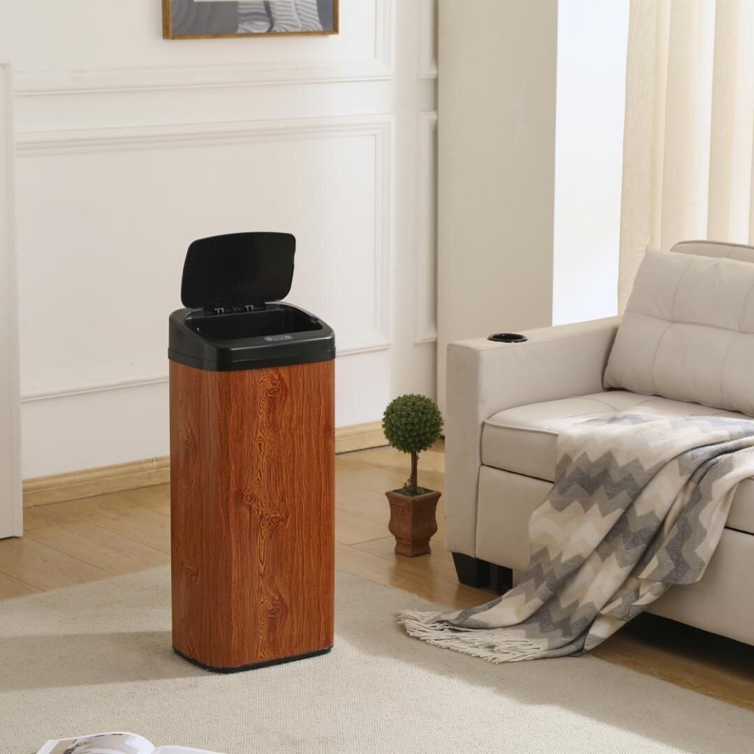 【人気商品】センサー全自動開閉式 ゴミ箱 大容量45L ブラウン 579645拍卖