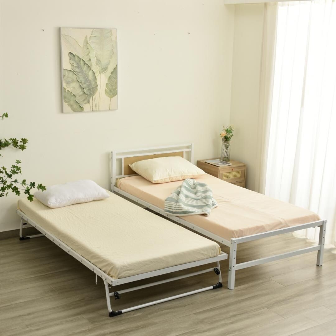 【ホワイト】 ベッド 二段ベッド パイプベッド シングルベッド ディベッド 563277拍卖