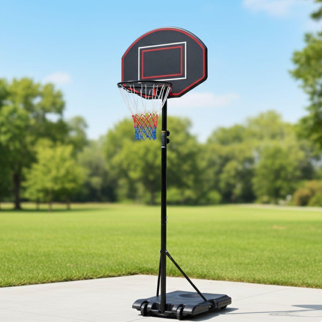 バスケットゴール 高さ6段階調節 179-260cm 屋外家庭用 移動式 自立式 1193896拍卖