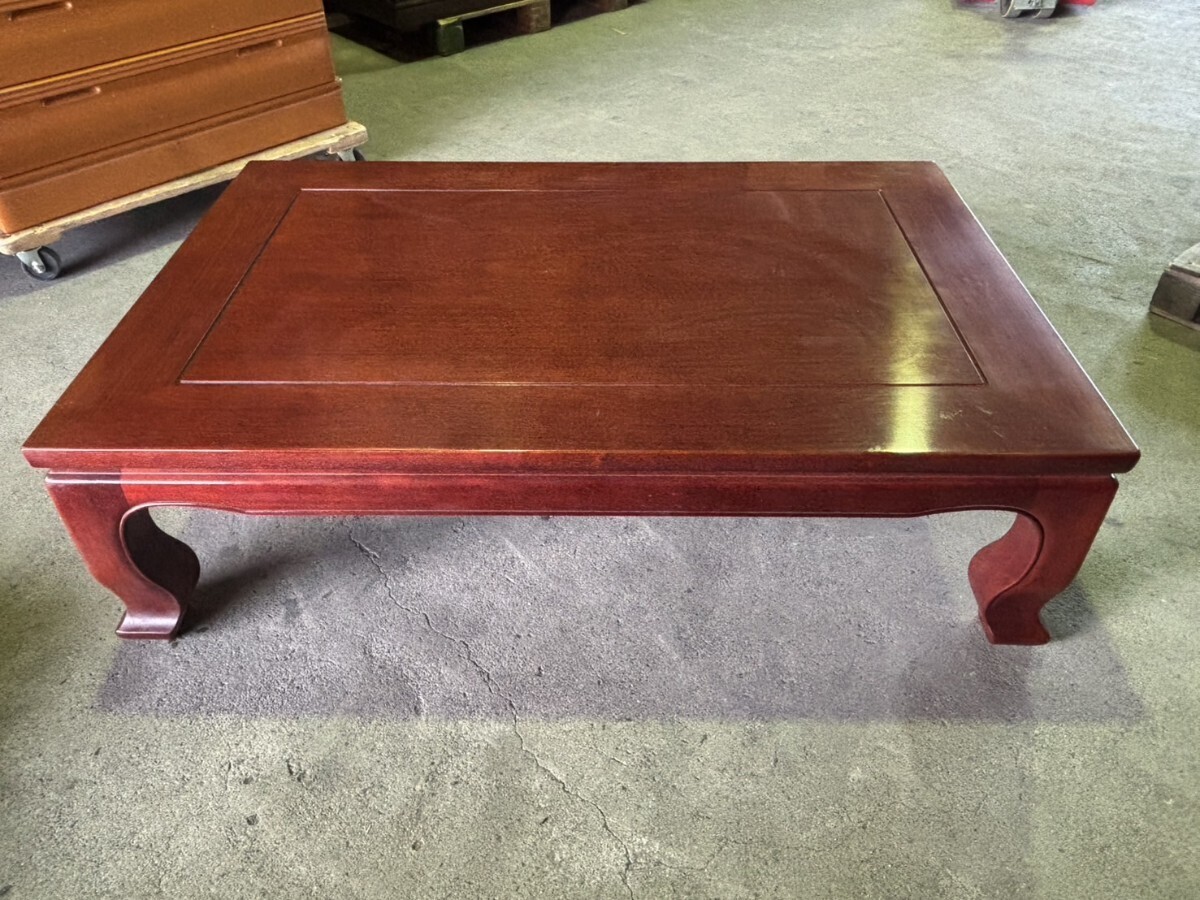 543☆【引き取り限定】 カリモク家具/天然木/ 座卓/机/ダイニングテーブル/和家具/ 木製拍卖