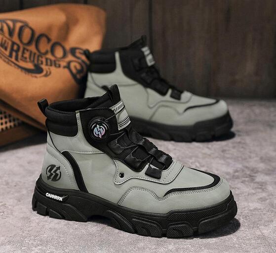 バイクシューズ ダイヤル式 厚底 バイクブーツ ライディングシューズ おしゃれ 滑り止め 厚底 黒 白グリーン 4色 25~27.5cm拍卖