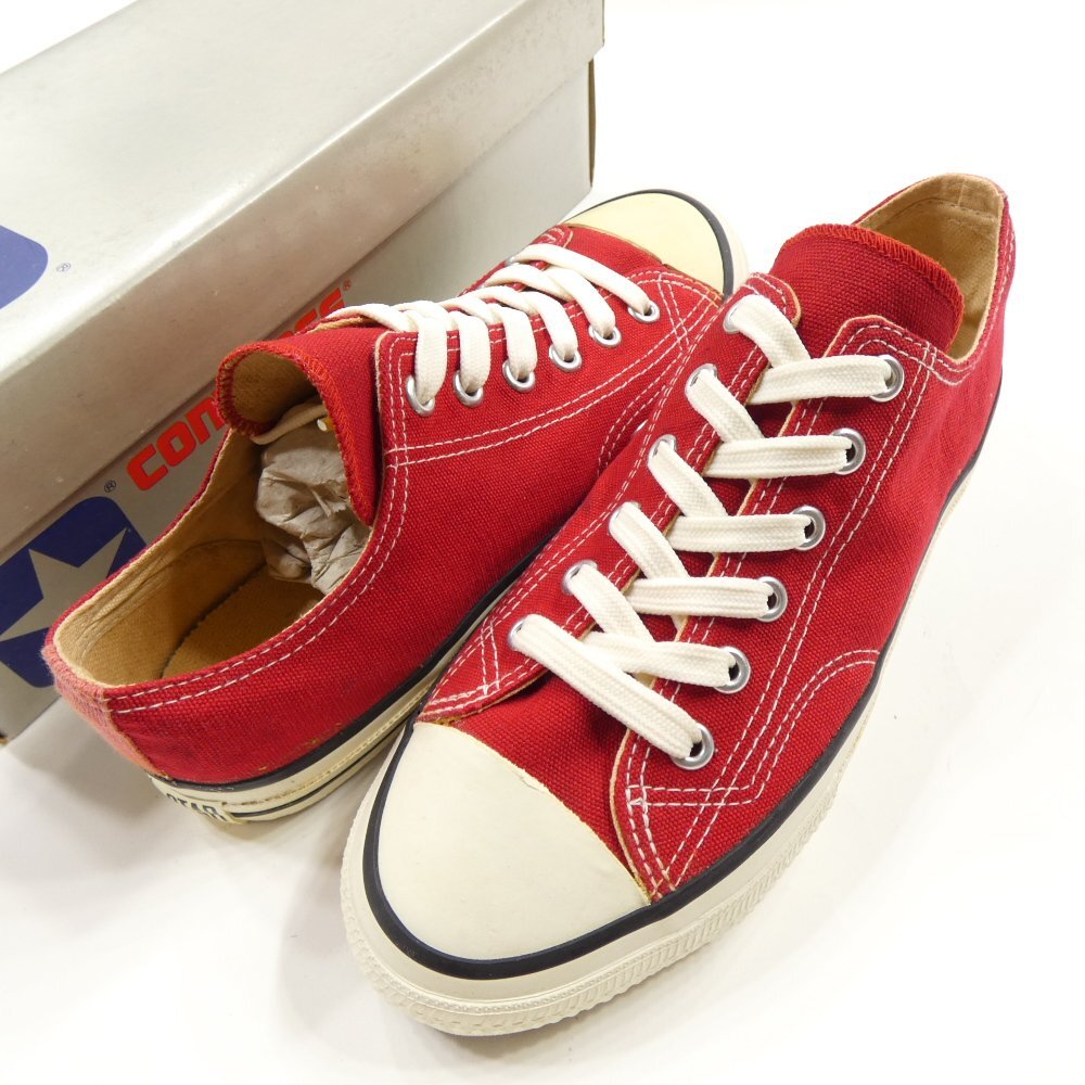 デッド 80’s Converse コンバース ALL STAR オールスター lo レッド size 7 #36580 銀箱 スニーカー ヴィンテージ ビンテージ アメカジ拍卖