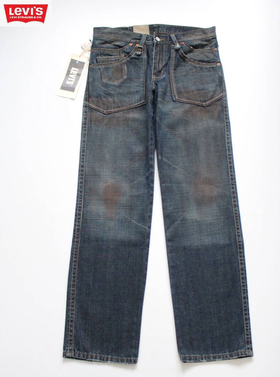 未使用【 Levi's リーバイス 】702 ダメージ加工 デニムパンツ 32 702-0001 定価\14,700 2006年製 ワーク レア デッドストック リアル拍卖