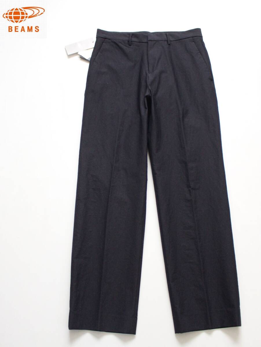 未使用【 BEAMS ビームス 】リンクル ワイド パンツ S ネイビー 11-23-1362-887-79-16 定価\13,000 ストレッチナイロン セットアップ 拍卖