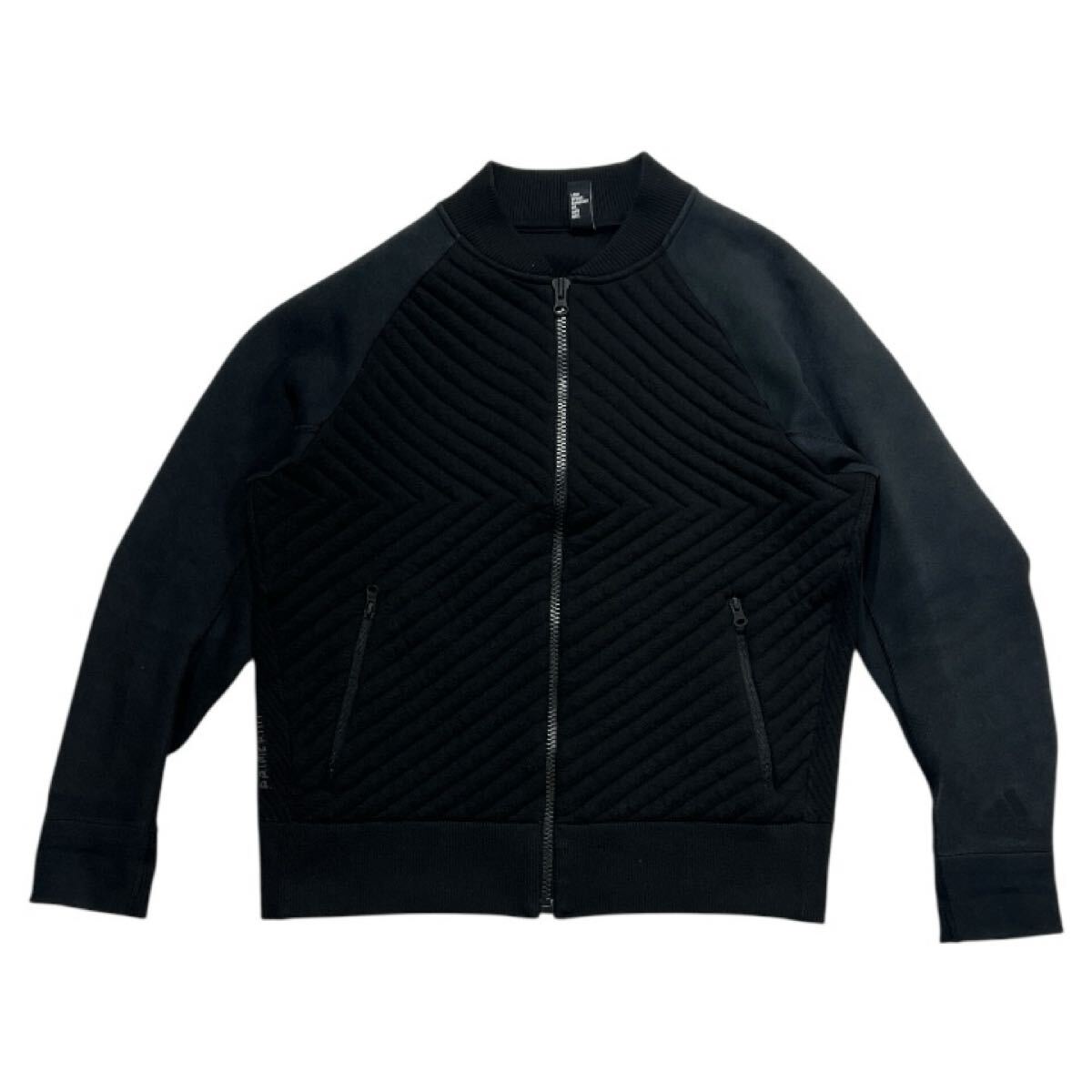 ■ adidas アディダス ■ パフォーマンス ラバー ロゴ ジップアップ スウェット ジャケット ブラック 拍卖