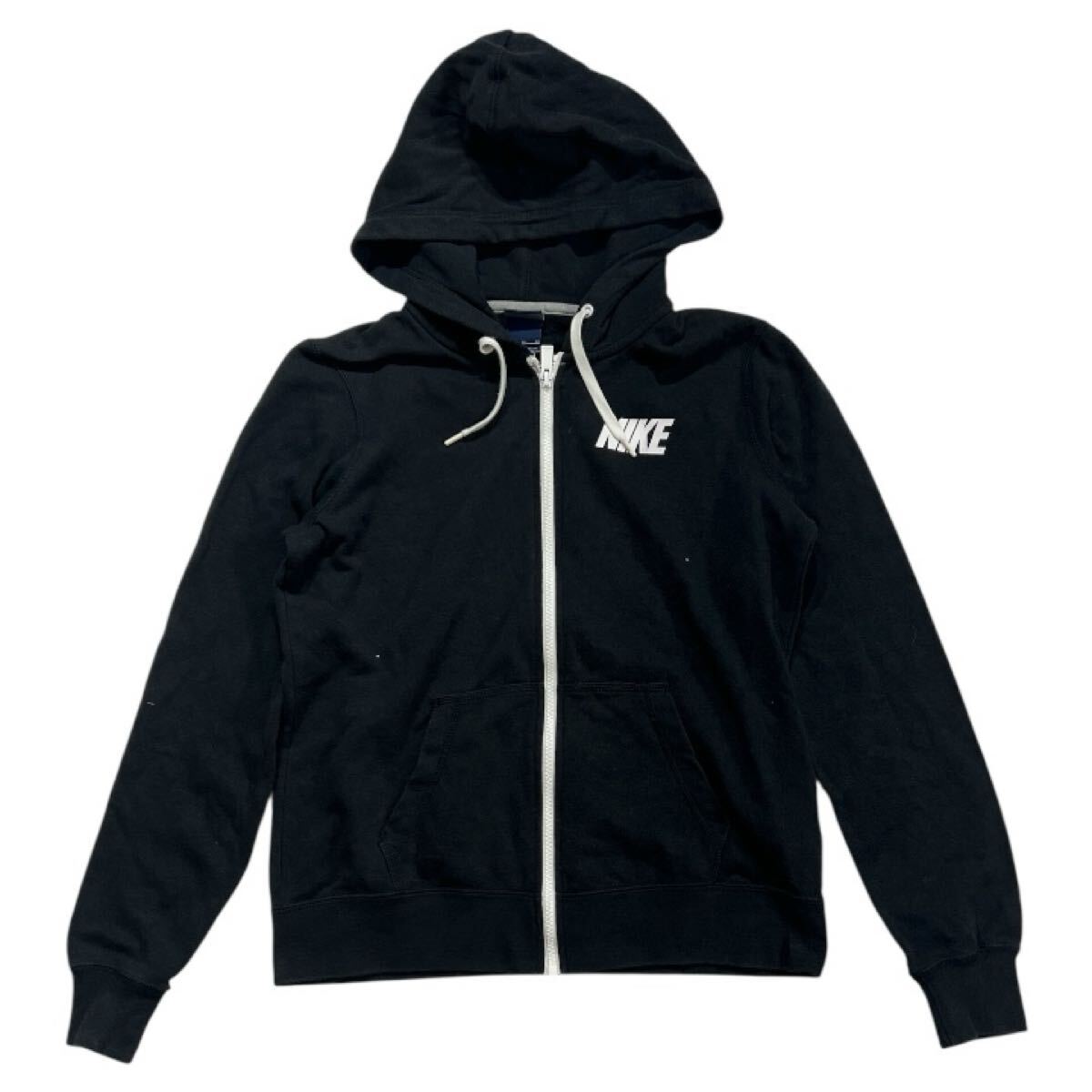 ■ NIKE ナイキ ■ ロゴ プリント ジップアップ スウェット パーカ ブラック XL拍卖