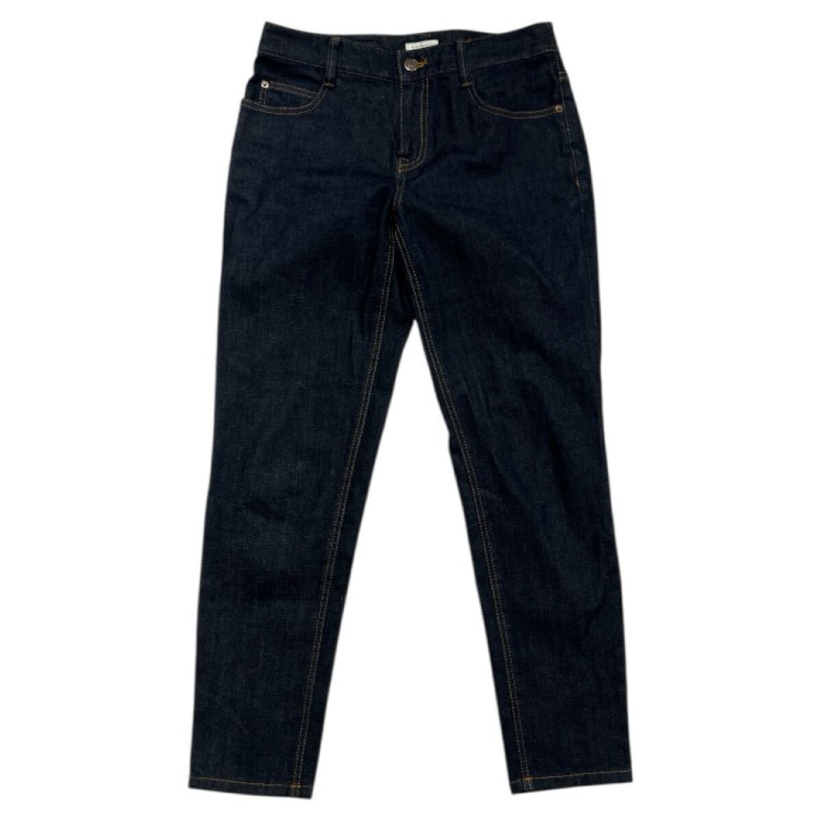 ■ MACKINTOSH PHILOSOPHY マッキントッシュ フィロソフィー ■ ロゴ レザー パッチ 濃紺 ストレッチ テーパード インディゴ デニム 36拍卖