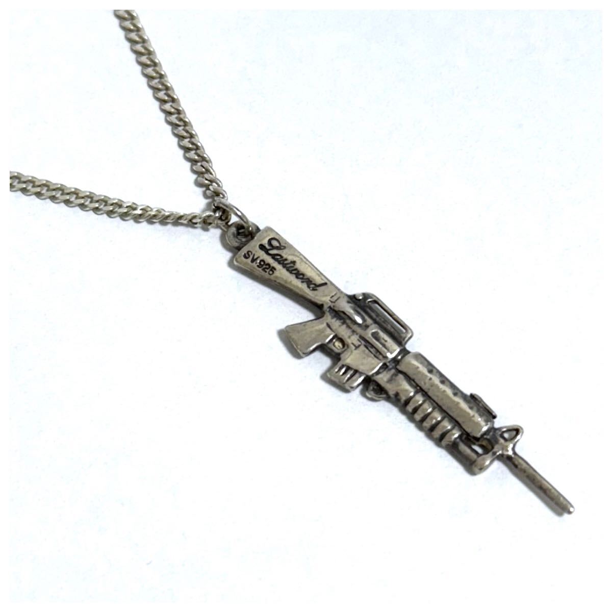 シルバー925 sterling スターリング 銃 ライフル ロングネックレス 喜平拍卖