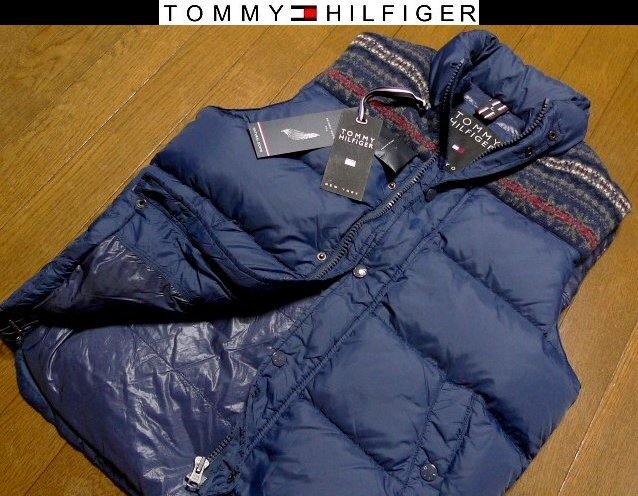 L日本サイズ位★即決セール送無料★新品トミーヒルフィガーUSA限定 100%本物羽毛 ダウンベスト ノルディック チマヨ オルテガ拍卖